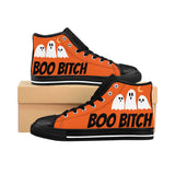 Boo Bitch Women's Hightop Sneakers (orange)